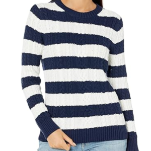 Women’s Cable Long-Sleeve Crewneck Sweater