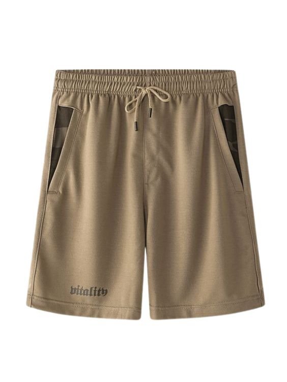 Elastic Waist Pocket casual shorts