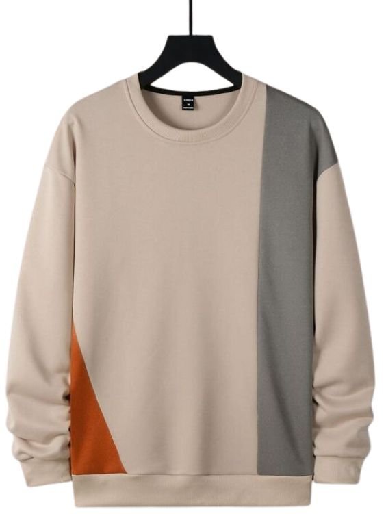 Men Color Block Drop Shoulder Sweatshirt