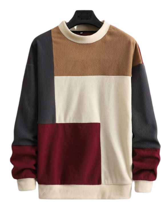 Men Color Block Drop Shoulder Sweatshirt