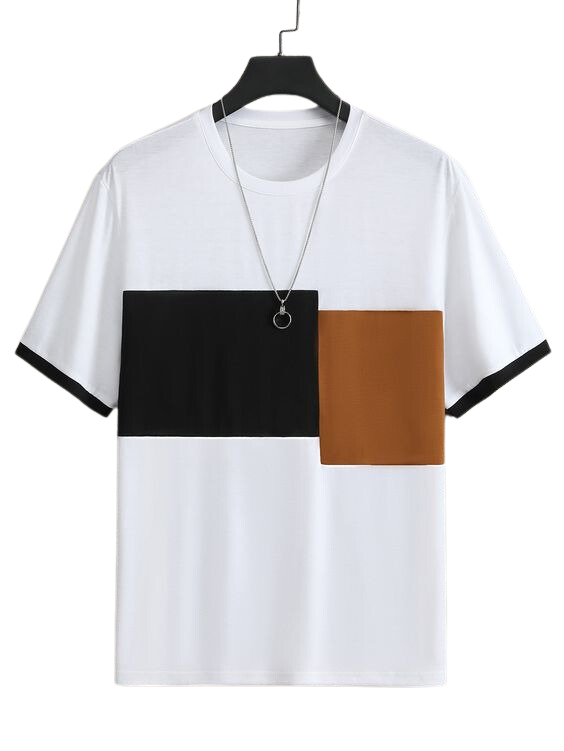 Men Colour Block Tee
